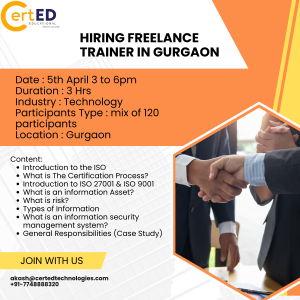 Hiring Freelance Trainer in Gurgaon