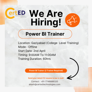 Urgent Hiring Power BI Trainer