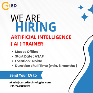 ARTIFICIAL INTELLIGENCE  [ AI ] TRAINER